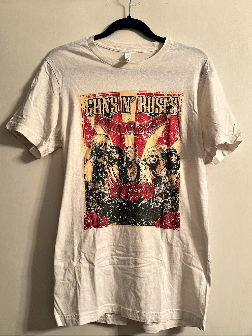 Guns N' Roses Appetite for Destruction Band T-Shirt White & Red Medium